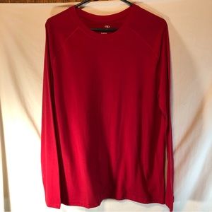 Athletic Works men’s red performance blend longsleeve top S 34-36